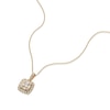 Thumbnail Image 2 of 9ct Yellow Gold 0.50ct Diamond Cushion Cluster Pendant Necklace