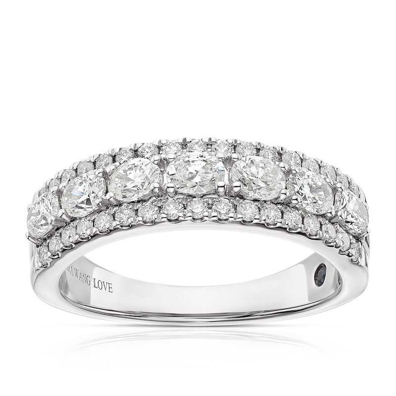 Main Image 1 of Vera Wang Platinum Oval Eternity 0.95ct Diamond Ring