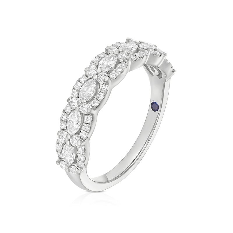 Main Image 2 of Vera Wang Platinum Marquise & Round Eternity 0.75ct Diamond Ring