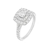 Thumbnail Image 2 of Engagement Ring Vera Wang Platinum Double Halo Cushion Shape 1ct Diamond Ring