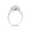 Thumbnail Image 3 of Engagement Ring Vera Wang Platinum Double Halo Cushion Shape 1ct Diamond Ring