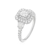 Thumbnail Image 2 of Engagement Ring Vera Wang Platinum Double Halo Emerald Shape 1ct Diamond Ring