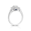 Thumbnail Image 3 of Engagement Ring Vera Wang Platinum Double Halo Emerald Shape 1ct Diamond Ring