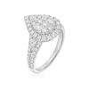Thumbnail Image 2 of Engagement Ring Vera Wang Platinum Cluster Pear Shape 1.20ct Diamond Ring