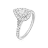 Thumbnail Image 2 of Engagement Ring Vera Wang Platinum Cluster Pear Shape 0.60ct Diamond Ring