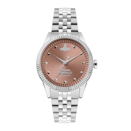 Vivienne Westwood Seymour Pink Dial Stainless Steel Bracelet Watch