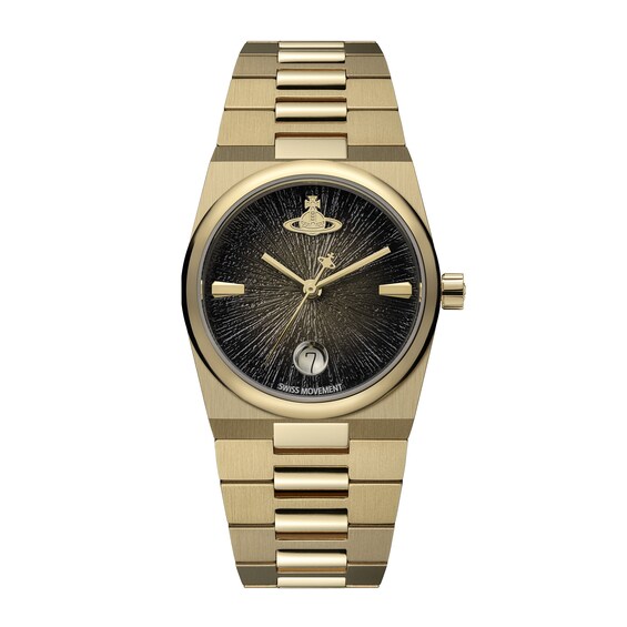 Women's Vivienne Westwood Hoxton Black Dial & Gold Tone Bracelet Watch