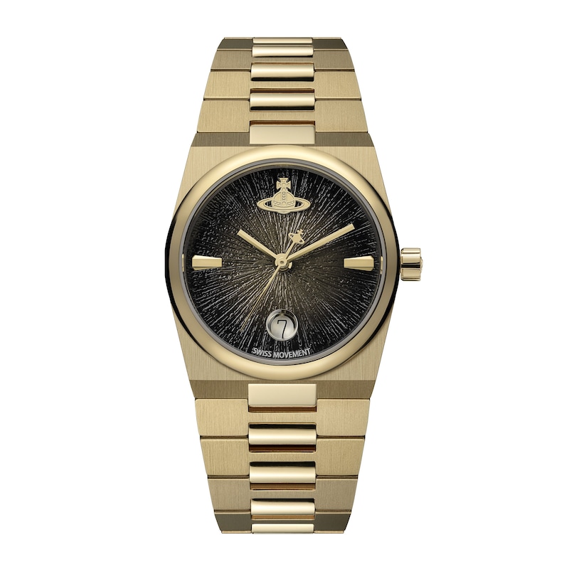 Main Image 1 of Vivienne Westwood Hoxton Black Dial & Gold Tone Bracelet Watch