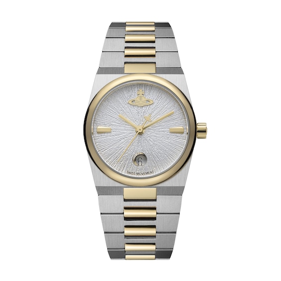 Women's Vivienne Westwood Hoxton White Dial & Two Tone Bracelet Watch