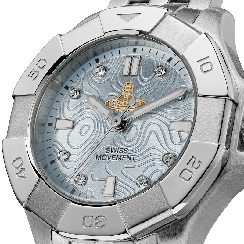 Main Image 2 of Vivienne Westwood Brompton Blue Dial & Stainless Steel Bracelet Watch