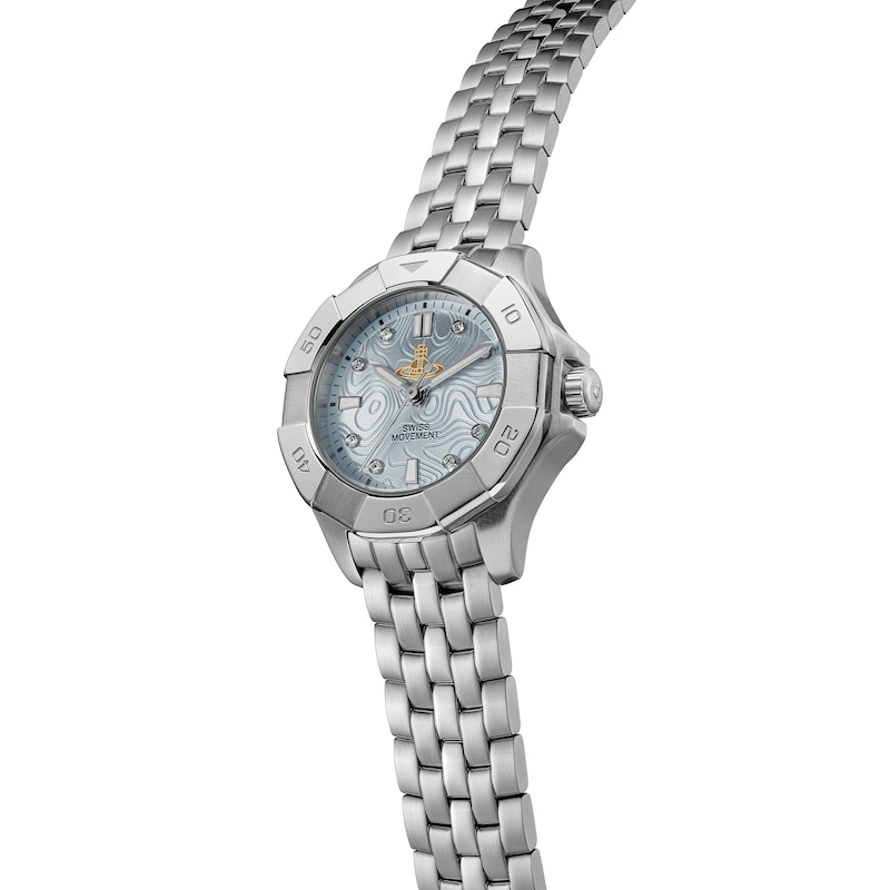 Main Image 3 of Vivienne Westwood Brompton Blue Dial & Stainless Steel Bracelet Watch