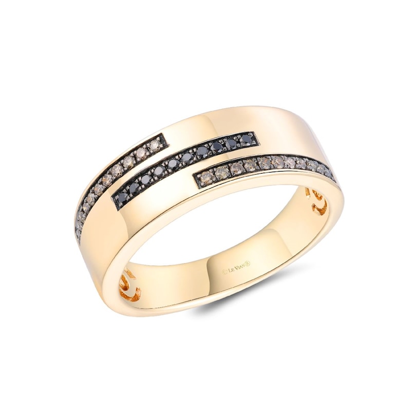 Main Image 1 of Le Vian Chocolatier 14ct Yellow Gold Chocolate & Blackberry 0.20ct Diamond Ring