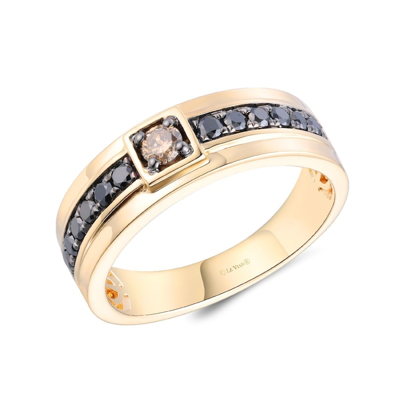 Main Image 1 of Le Vian Chocolatier 14ct Yellow Gold Chocolate & Blackberry 0.50ct Diamond Ring