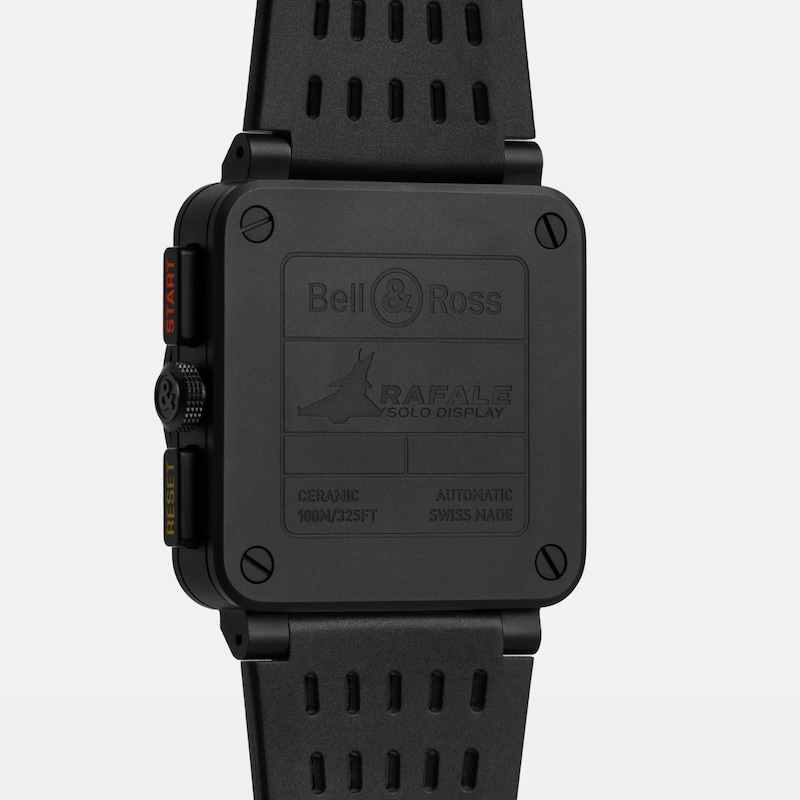 Main Image 3 of Bell & Ross BR-03 Chrono Display Rafale Solo Display Black Dial & Black Rubber Strap Watch