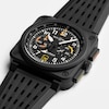 Thumbnail Image 4 of Bell & Ross BR-03 Chrono Display Rafale Solo Display Black Dial & Black Rubber Strap Watch