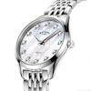 Thumbnail Image 2 of Rotary Ultra Slim Diamond Pink Mother Of Pearl Dial & Stainless Steel Watch