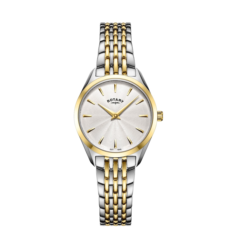 Main Image 1 of Rotary Ultra Slim Women's Silver Tone Dial & Two Tone Bracelet Watch