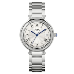 Rotary Heritage Women's Silver Tone Dial & Stainless Steel Bracelet Watch
