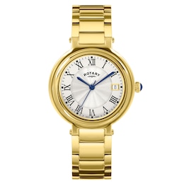 Rotary Heritage Women's Silver Tone Dial & Gold Tone Bracelet Watch