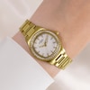 Thumbnail Image 3 of Rotary Brilliance Women's Stone Set White Dial & Gold Tone Bracelet Watch