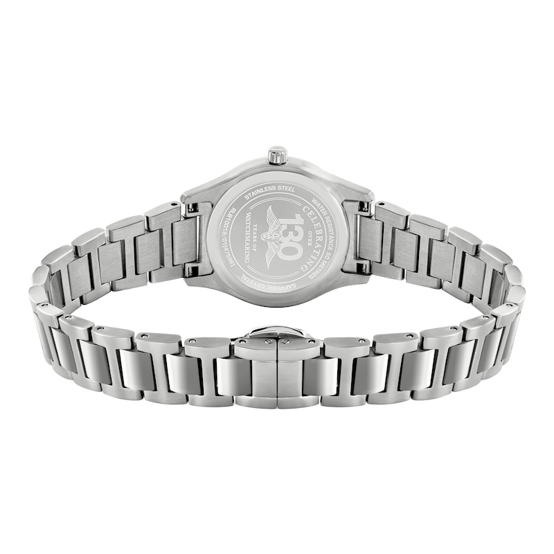 Main Image 4 of Rotary Brilliance Women's Stone Set White Dial & Stainless Steel Bracelet Watch