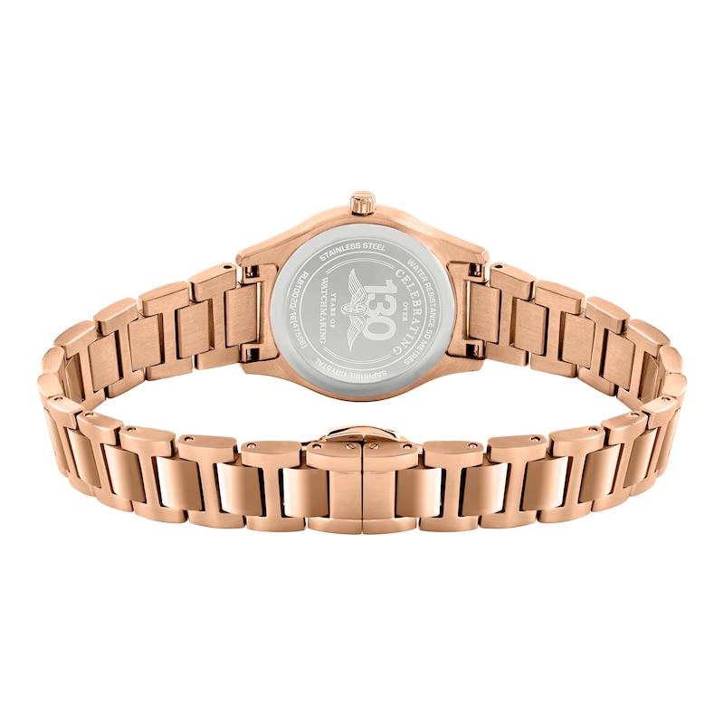 Main Image 4 of Rotary Brilliance Women's Stone Set PVD Rose Gold Tone Bracelet Watch