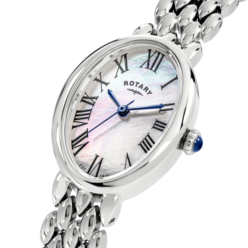 Main Image 3 of Rotary Heritage Astoria Mother Of Pearl Dial & Stainless Steel Pebble Bracelet Watch