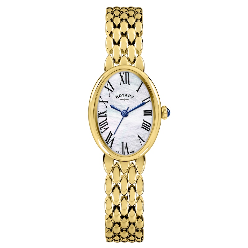 Main Image 1 of Rotary Heritage Astoria Mother Of Pearl Dial & Gold Tone Pebble Bracelet Watch