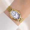 Thumbnail Image 4 of Rotary Heritage Astoria Mother Of Pearl Dial & Gold Tone Pebble Bracelet Watch