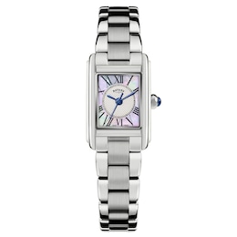 Rotary Heritage Astoria Mother Of Pearl Dial Rectangular Stainless Steel Bracelet Watch