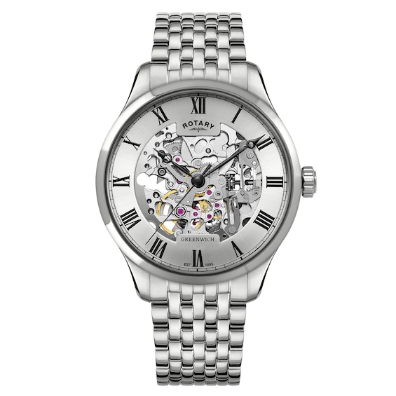 Men's Rotary Greenwich Stainless Steel Bracelet Watch