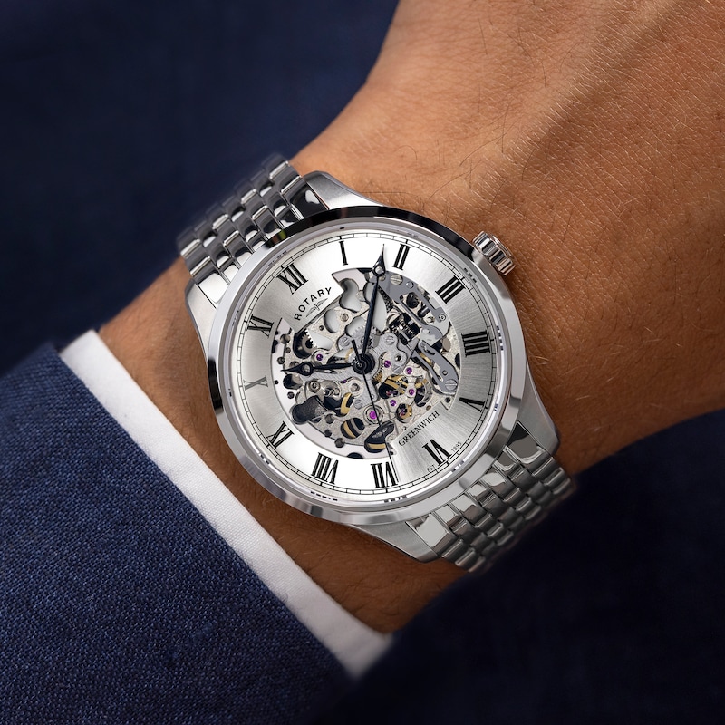 Main Image 4 of Rotary Greenwich Men's Stainless Steel Bracelet Watch