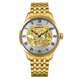 Rotary Greenwich Men's Gold Tone Bracelet Watch