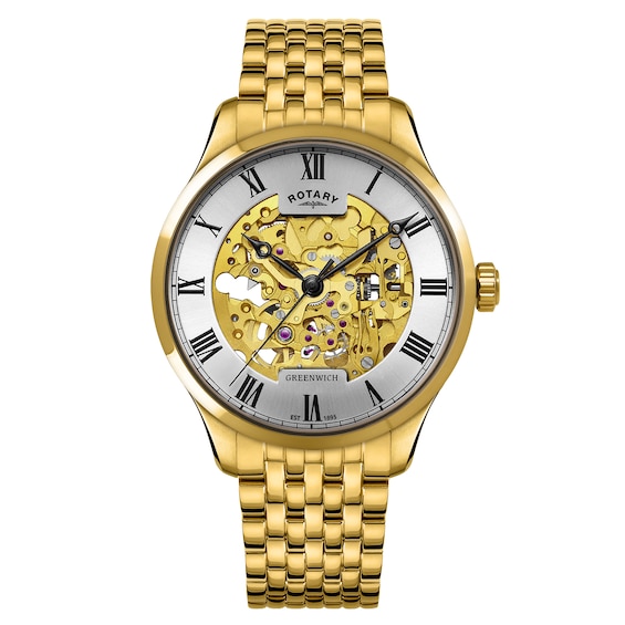 Men's Rotary Greenwich Gold Tone Bracelet Watch