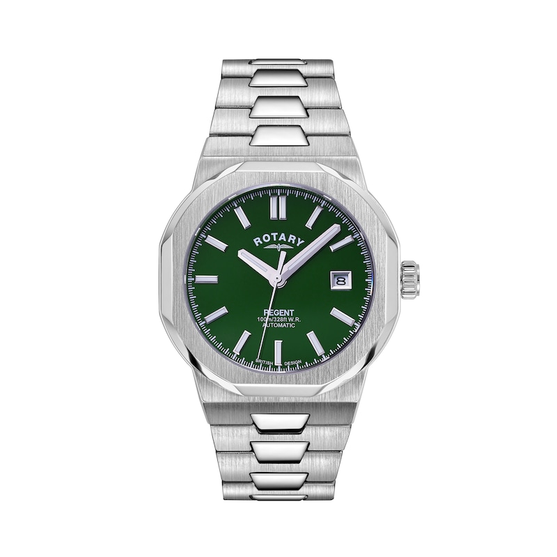 Main Image 1 of Rotary Regent Automatic 100m Men's Green Dial & Stainless Steel Watch