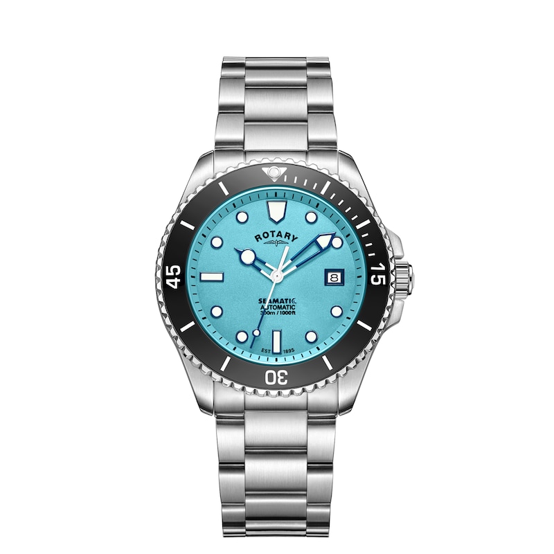 Main Image 1 of Rotary Seamatic 300m Blue Dial & Stainless Steel Bracelet Watch