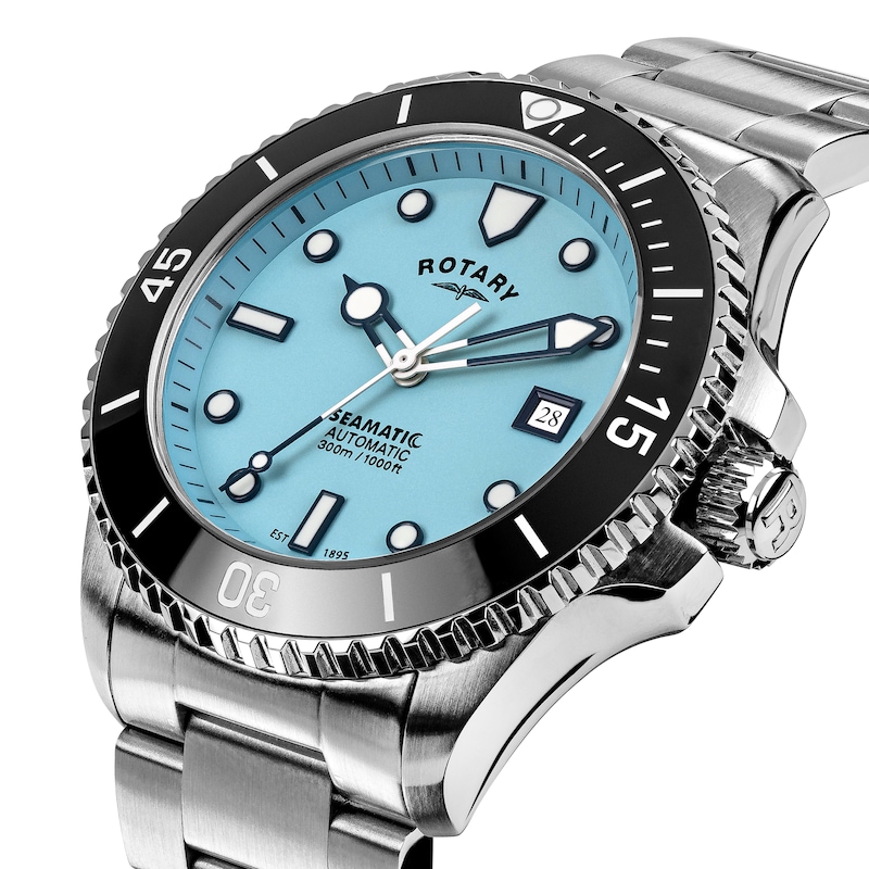 Main Image 2 of Rotary Seamatic 300m Blue Dial & Stainless Steel Bracelet Watch