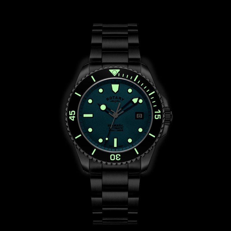 Main Image 5 of Rotary Seamatic 300m Blue Dial & Stainless Steel Bracelet Watch