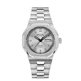 Rotary Regent Automatic Men's 100m Silver Dial & Stainless Steel Watch