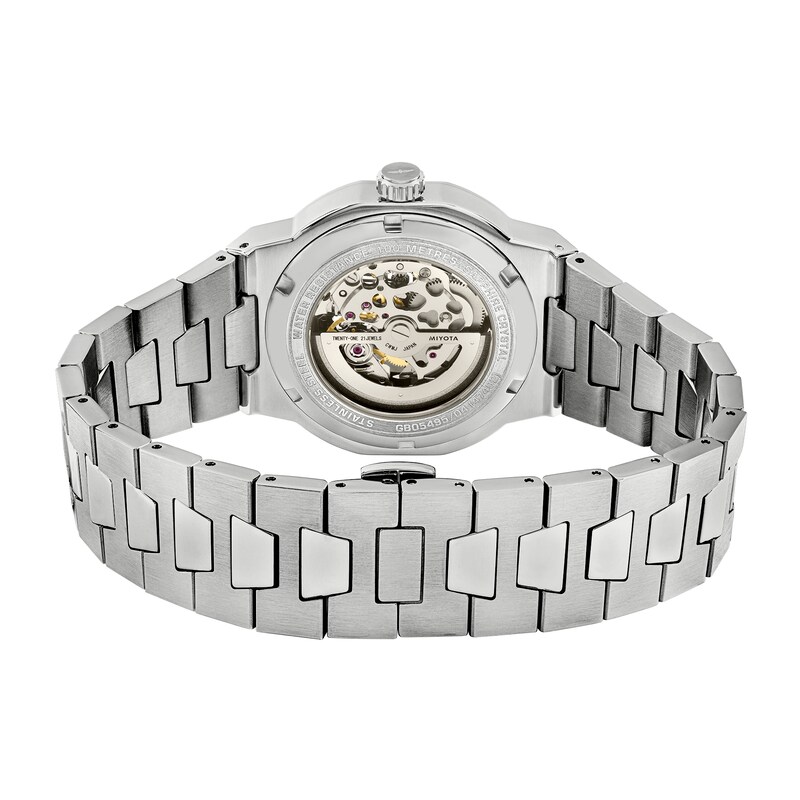 Main Image 4 of Rotary Regent Skeleton Automatic Women's Black Dial & Stainless Steel Watch