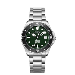 Rotary Seamatic 300m Green Dial & Stainless Steel Bracelet Watch