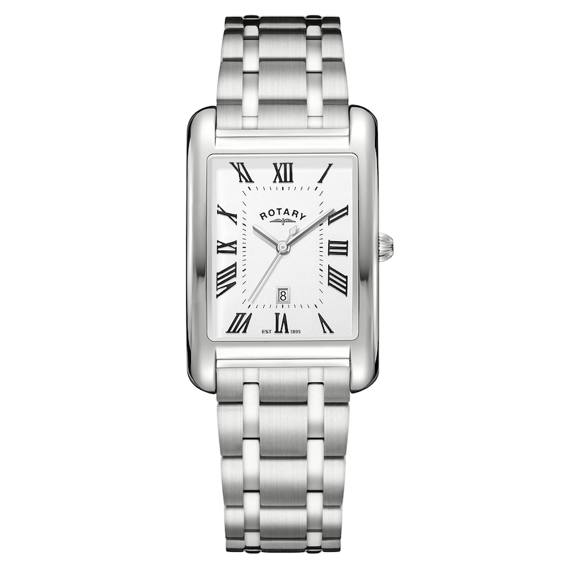 Main Image 1 of Rotary Heritage Astoria Rectangular Stainless Steel Bracelet Watch