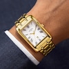 Thumbnail Image 4 of Rotary Men's Heritage Astoria Rectangular Gold Tone Bracelet Watch