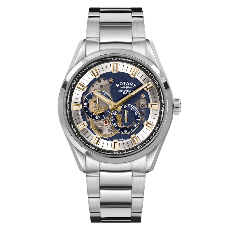 Main Image 1 of Rotary Seamatic Eclipse Blue Dial & Stainless Steel Bracelet Watch