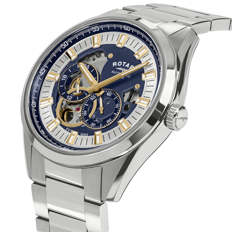 Main Image 2 of Rotary Seamatic Eclipse Blue Dial & Stainless Steel Bracelet Watch