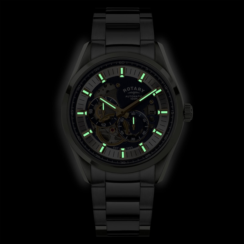 Main Image 5 of Rotary Seamatic Eclipse Blue Dial & Stainless Steel Bracelet Watch