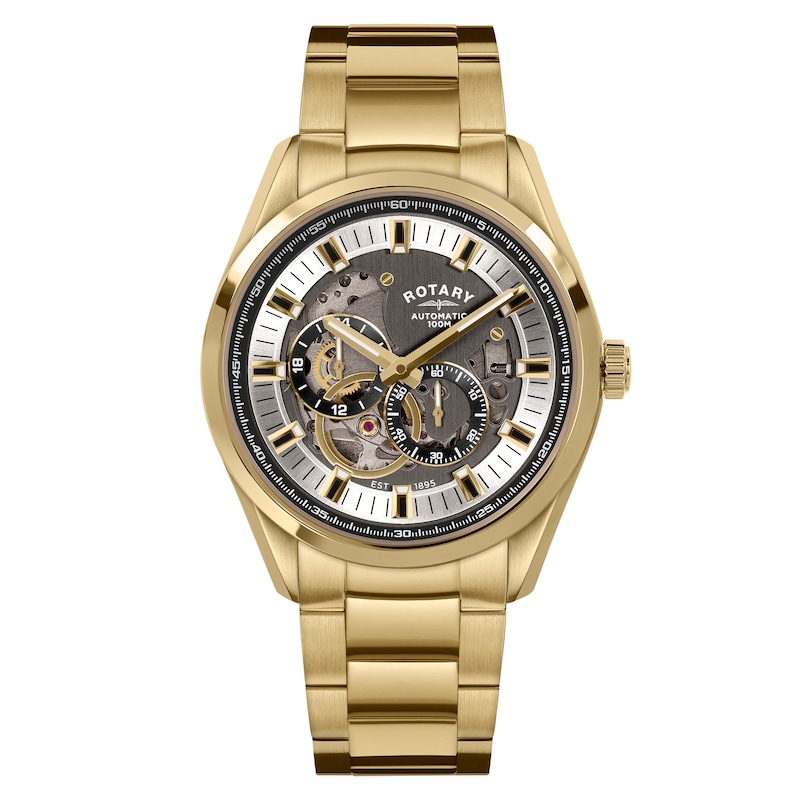 Main Image 1 of Rotary Seamatic Eclipse Men's PVD Gold Tone Bracelet Watch