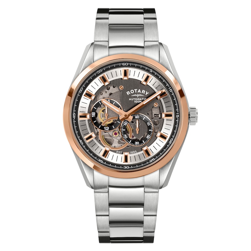 Main Image 1 of Rotary Seamatic Eclipse Men's Rose Gold Tone & Stainless Steel Watch