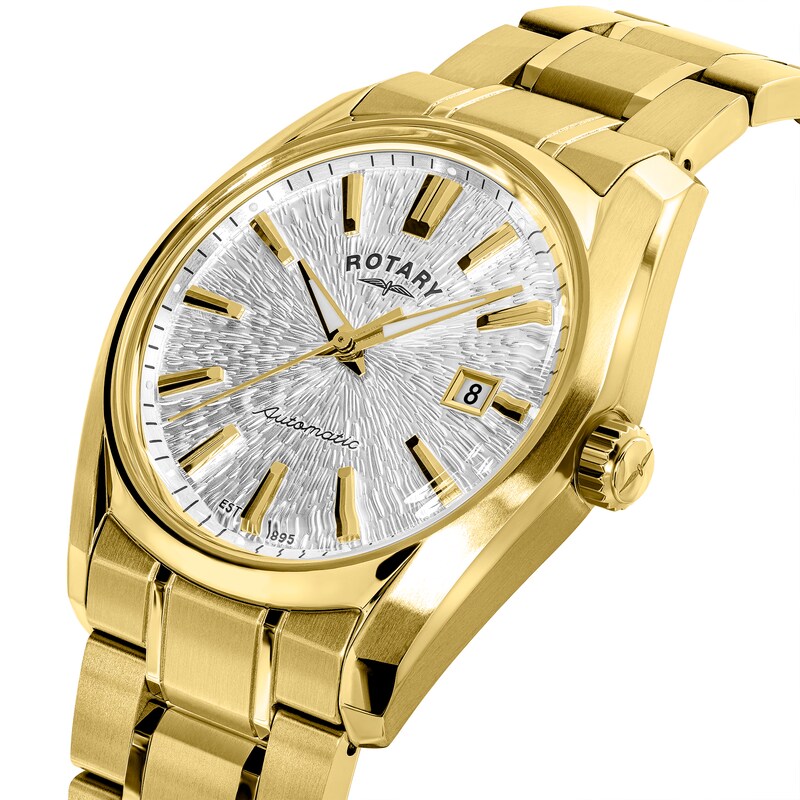 Main Image 2 of Rotary Lumen Men's PVD Gold Tone Bracelet Watch