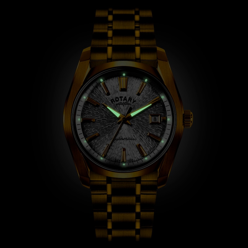 Main Image 5 of Rotary Lumen Men's PVD Gold Tone Bracelet Watch